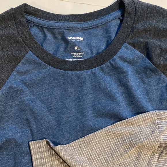 Sonoma Mens XLarge 2 Supersoft Soft Sleeve Crew Neck Tee Shirts New D24 - Picture 3 of 13